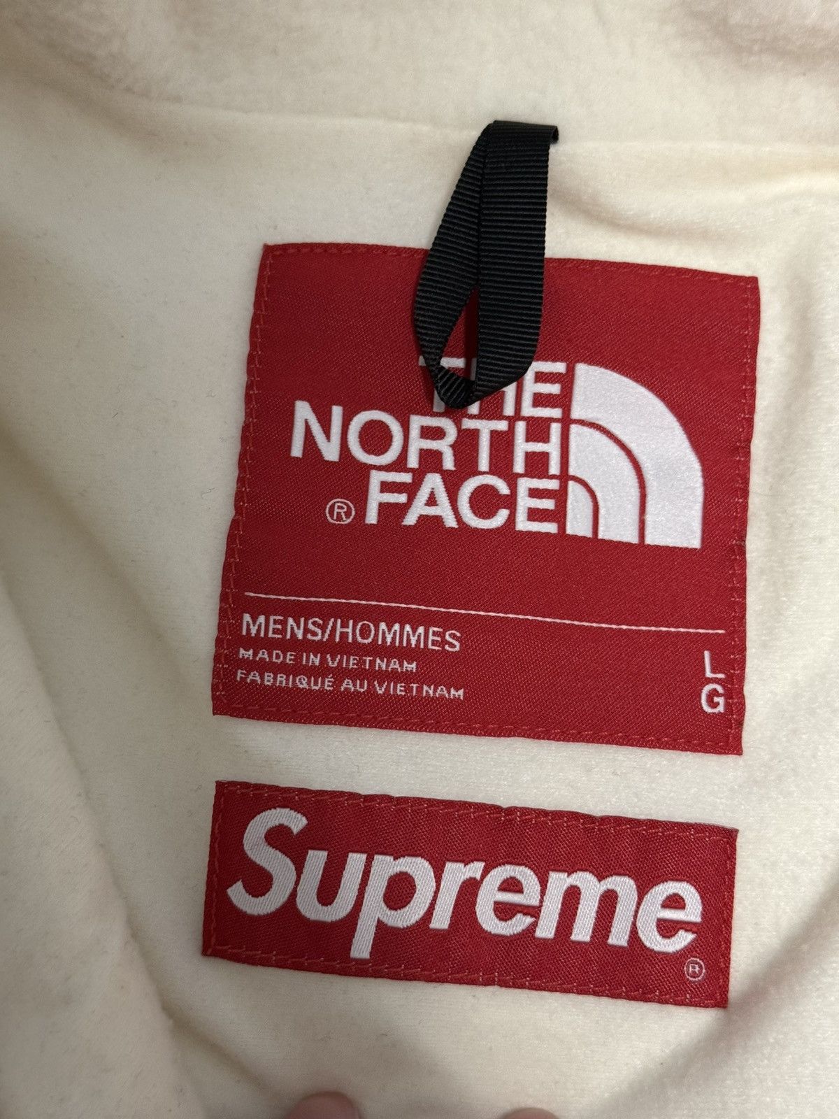 The North Face Supreme tnf north face expedition fleece jacket white red Size US L / EU 52-54 / 3 - 4 Thumbnail