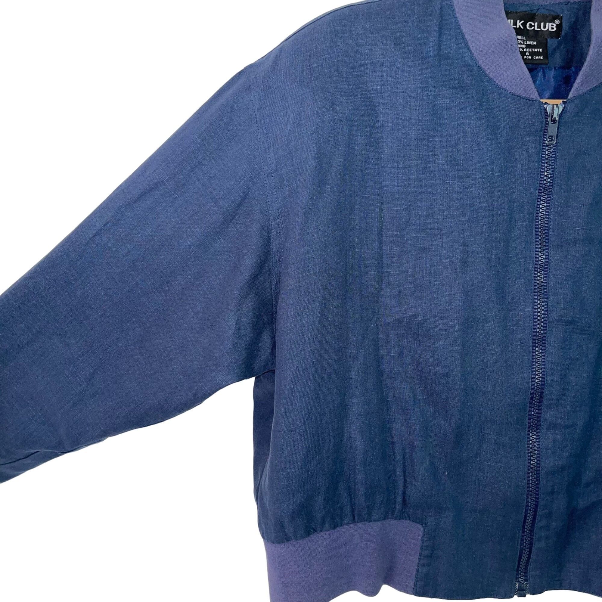 Vintage Silk Club Vintage Womens Jacket Size Small Blue Size S / US 4 / IT 40 - 6 Thumbnail