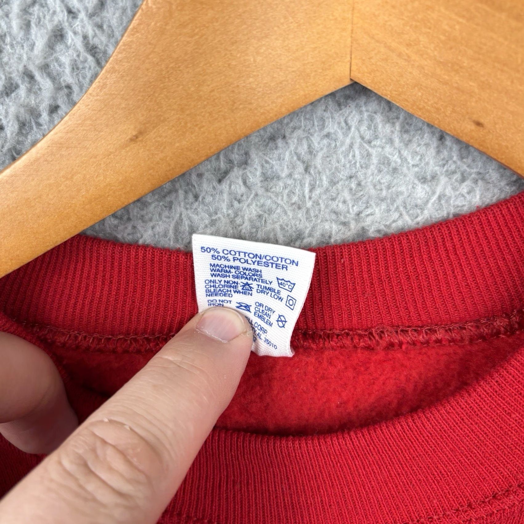 Jerzees VINTAGE Jerzees Crewneck Sweatshirt Mens L Red 90s USA Made By Russell Size US L / EU 52-54 / 3 - 3 Thumbnail