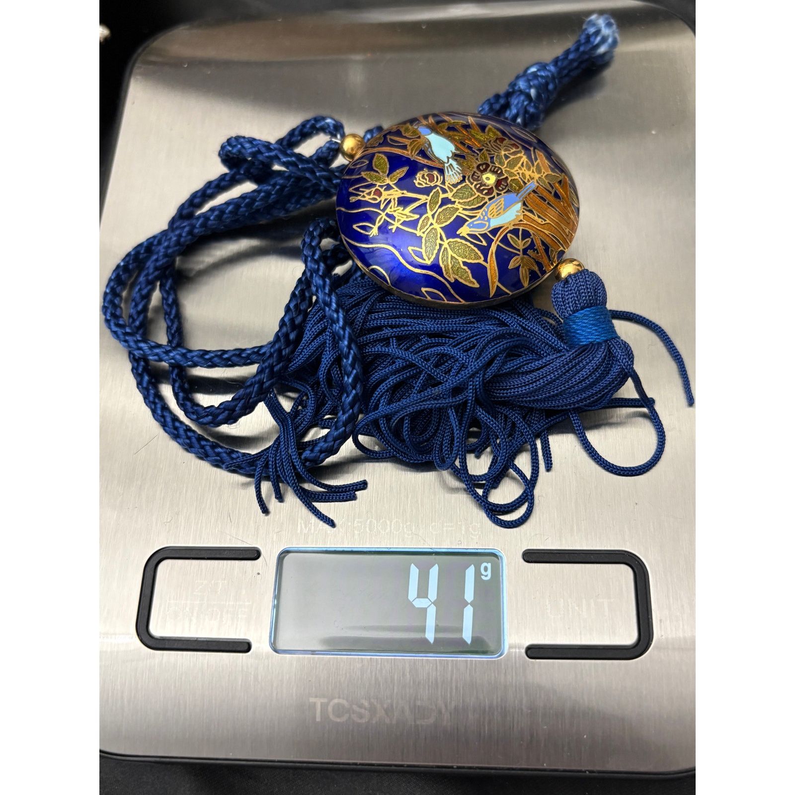 Other Blue Cloisonne Pendant Necklace with Tassel Gold Tone Size ONE SIZE - 8 Thumbnail