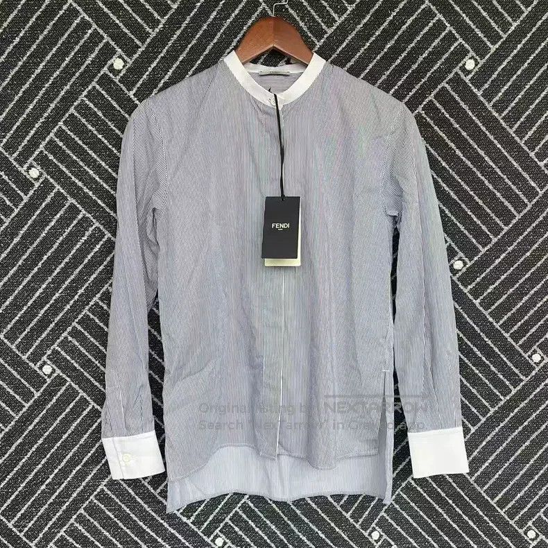 Fendi Fendi Ladies stand collar striped blue and white shirt wit Size XS / US 0-2 / IT 36-38 - 1 Thumbnail