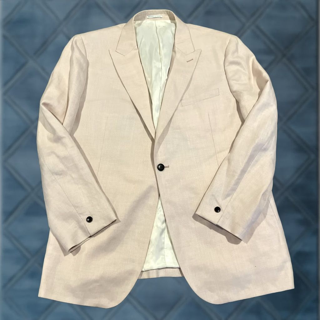 Reiss Reiss Blazer Slim Fit 46 Men Pink Silk Wool Blend Melody WOW Soft Pink Blazer 46 Mens Size 46R - 1 Thumbnail