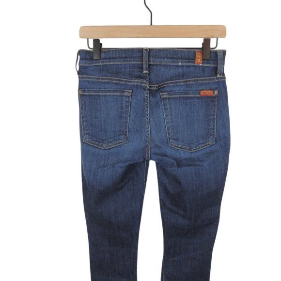 7 For All Mankind 7 For All Mankind High Rise Crop & Rolled Skinny Jean Womens Size 27" / US 4 / IT 40 - 5 Thumbnail