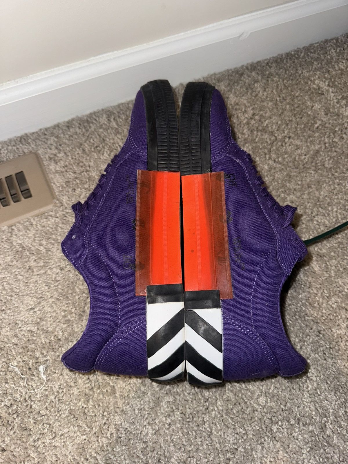 Off-White Off White Purple Vulcanized Low Size US 12 / EU 45 - 5 Thumbnail