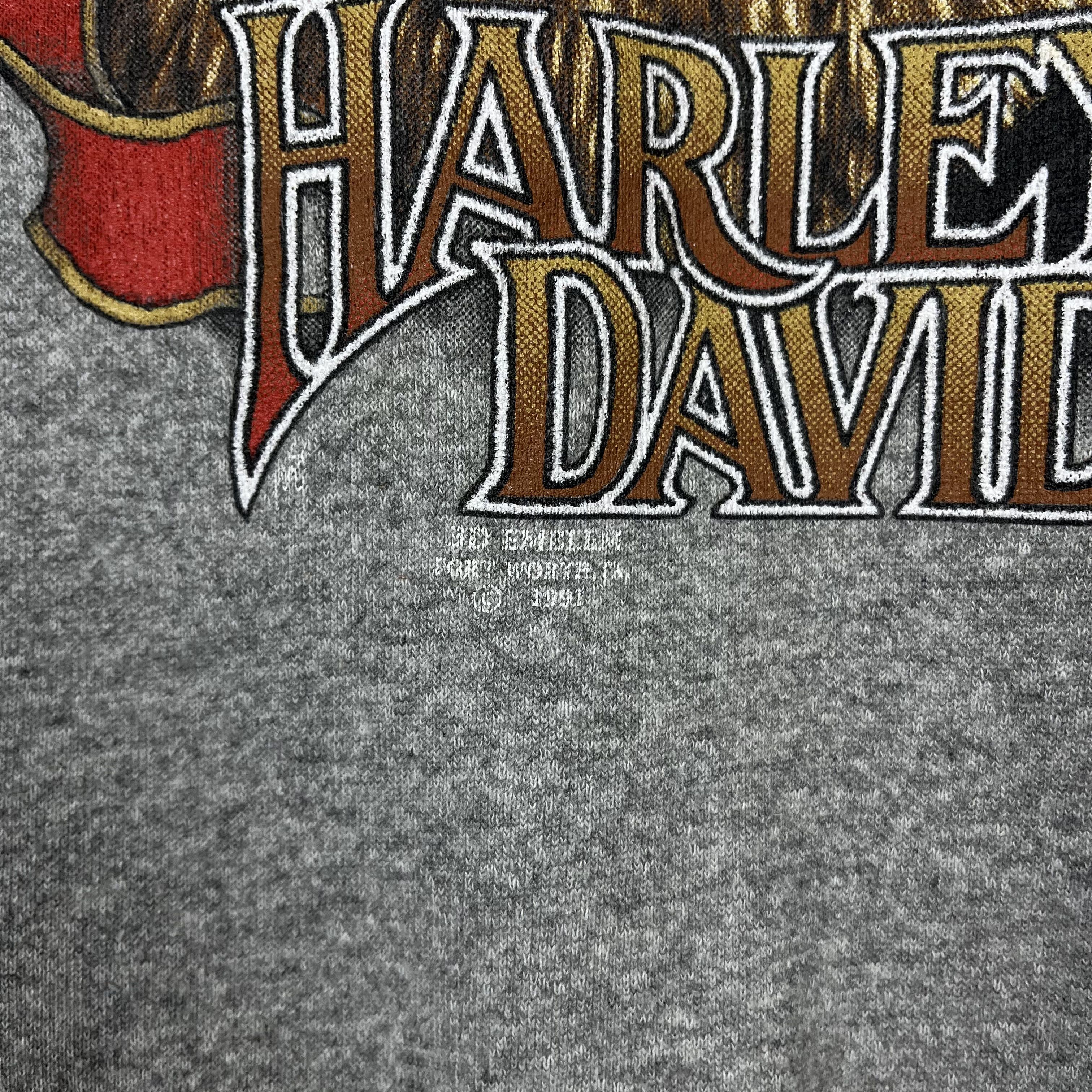 Harley Davidson Vintage Harley Davidson 3D Emblem Big Logo Sweatshirt 1991 Size US M / EU 48-50 / 2 - 9 Thumbnail