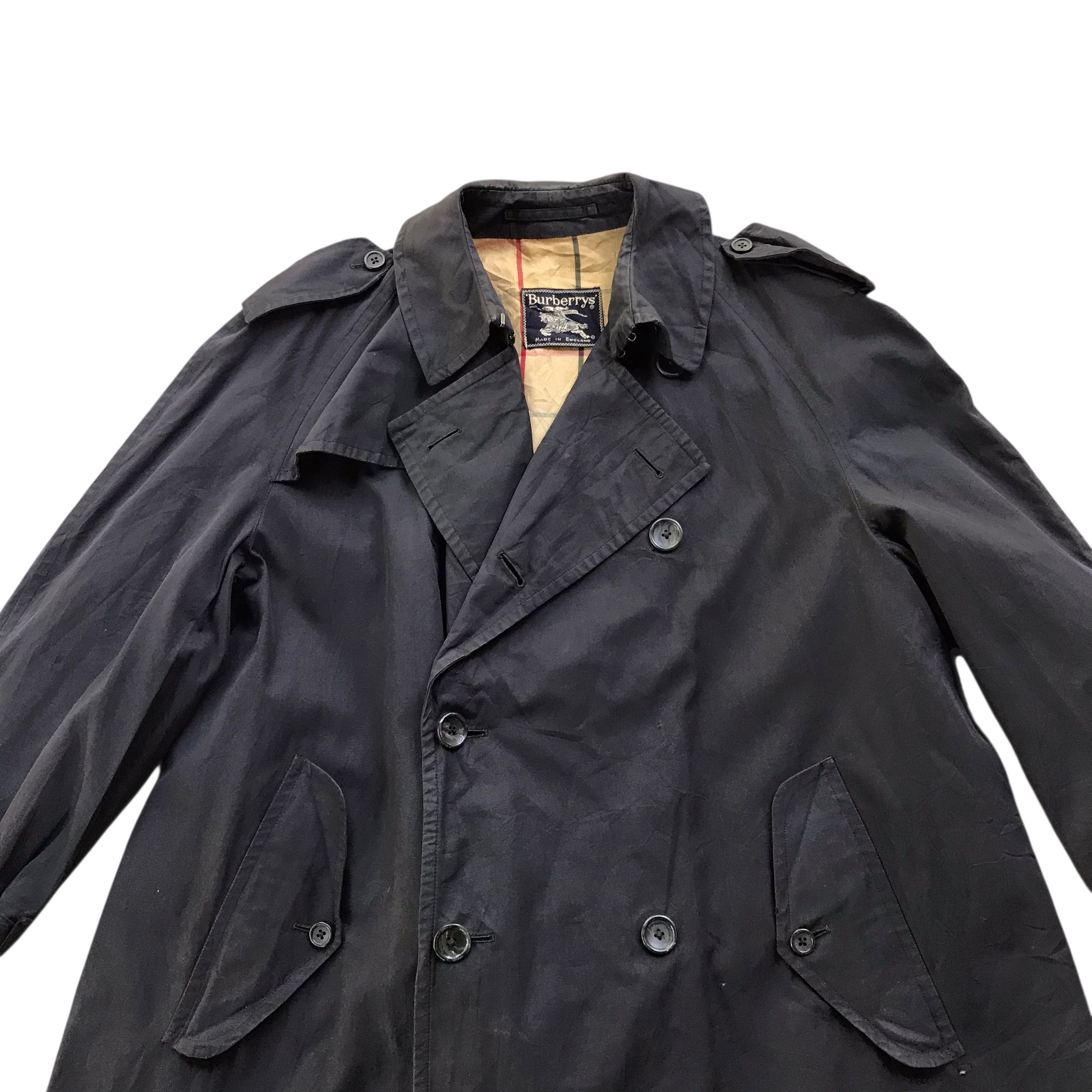 Burberry Rare Vintage 80s Burberry Nova Check Belted Commander II Size US L / EU 52-54 / 3 - 9 Thumbnail