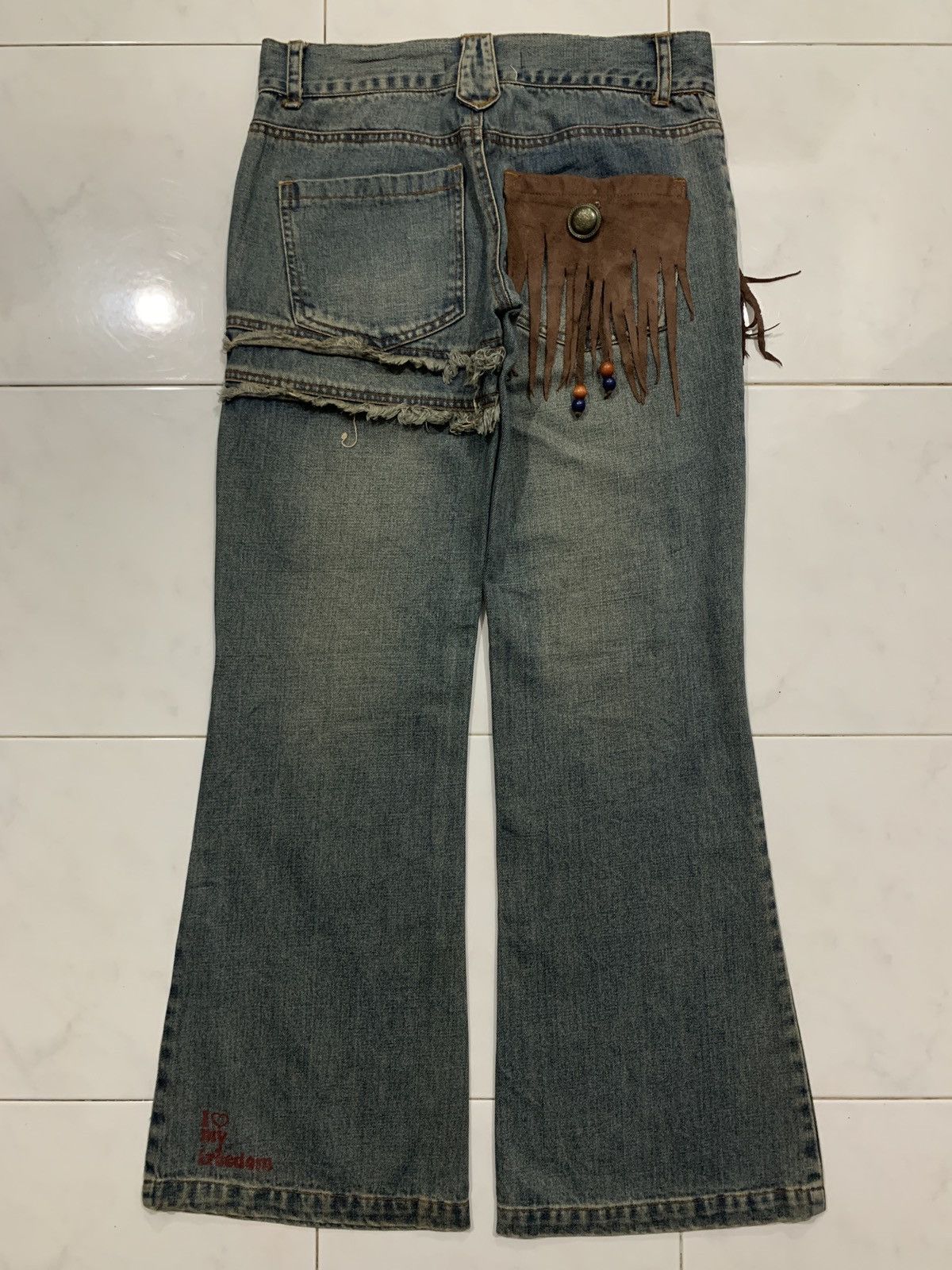 Japanese Brand Vice Dyne Glamorous Style Flared Jeans Size US 30 / EU 46 - 6 Thumbnail