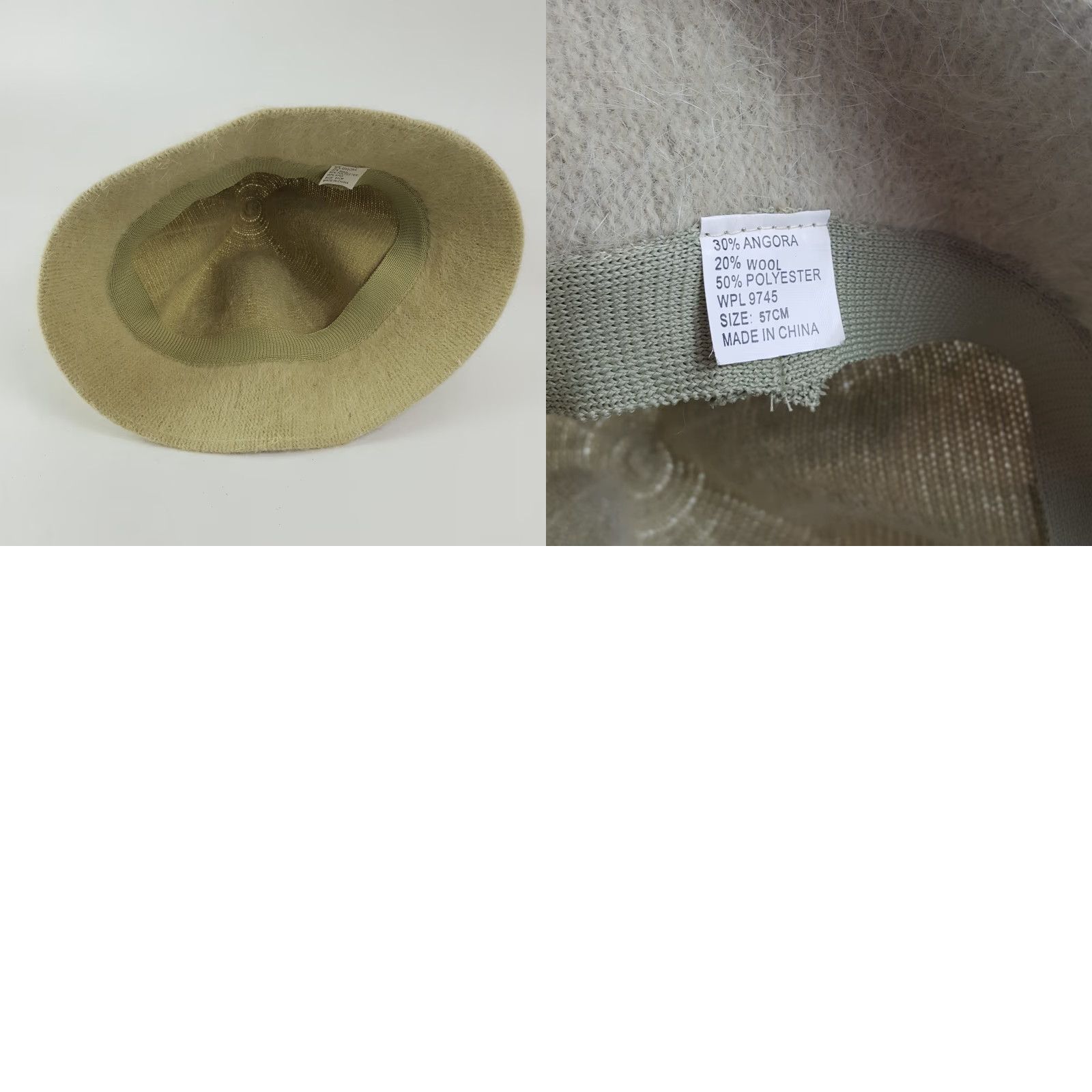 Vintage VINTAGE Y2K Green Angora Bucket Hat Size M Preppy Cute Wide Brim Women 90s Retro Size ONE SIZE - 8 Thumbnail