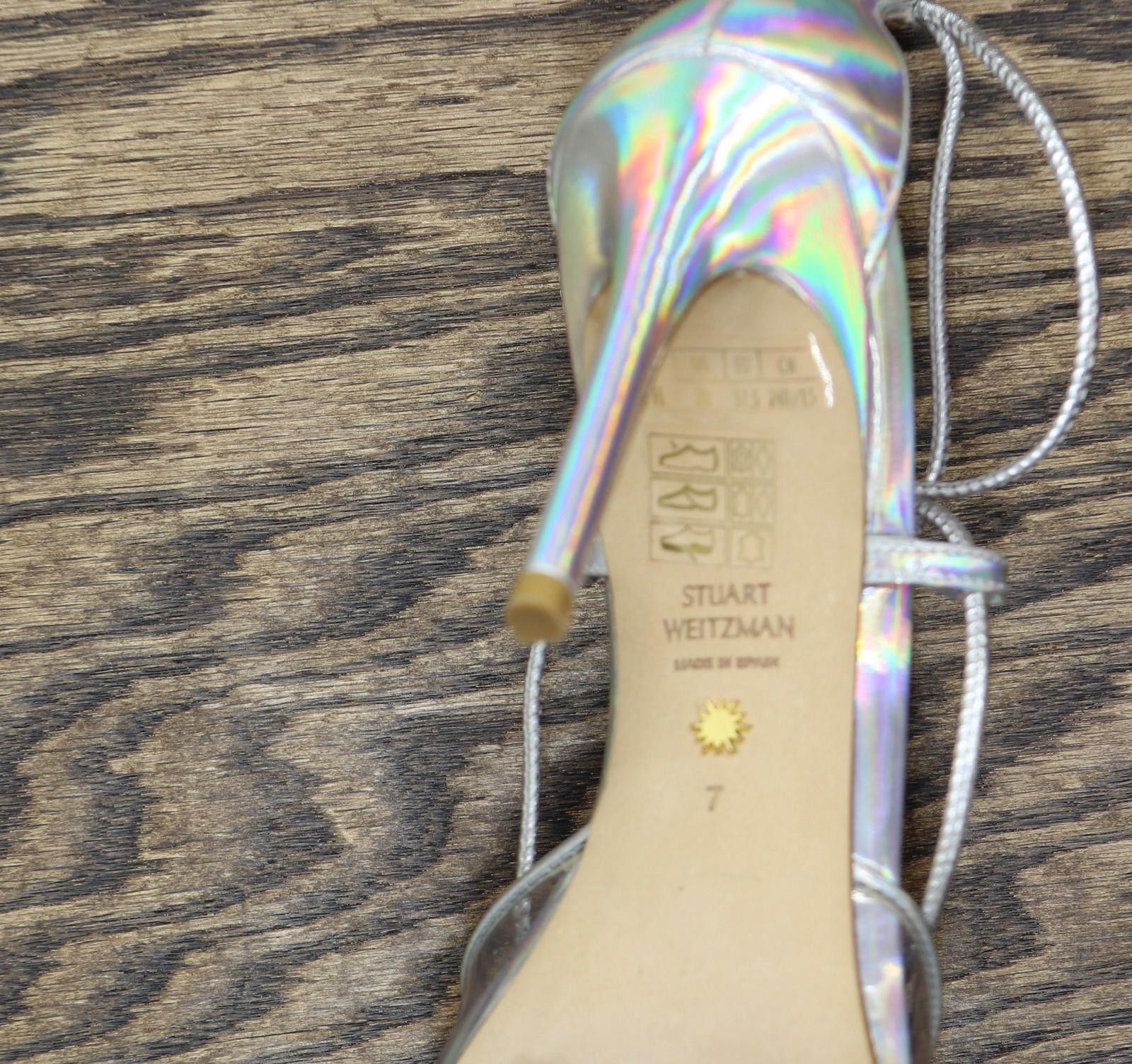 Stuart Weitzman Stuart Weitzman 100 Pump Stiletto Heels Silver Gray 7b Size US 7 / IT 37 - 8 Thumbnail