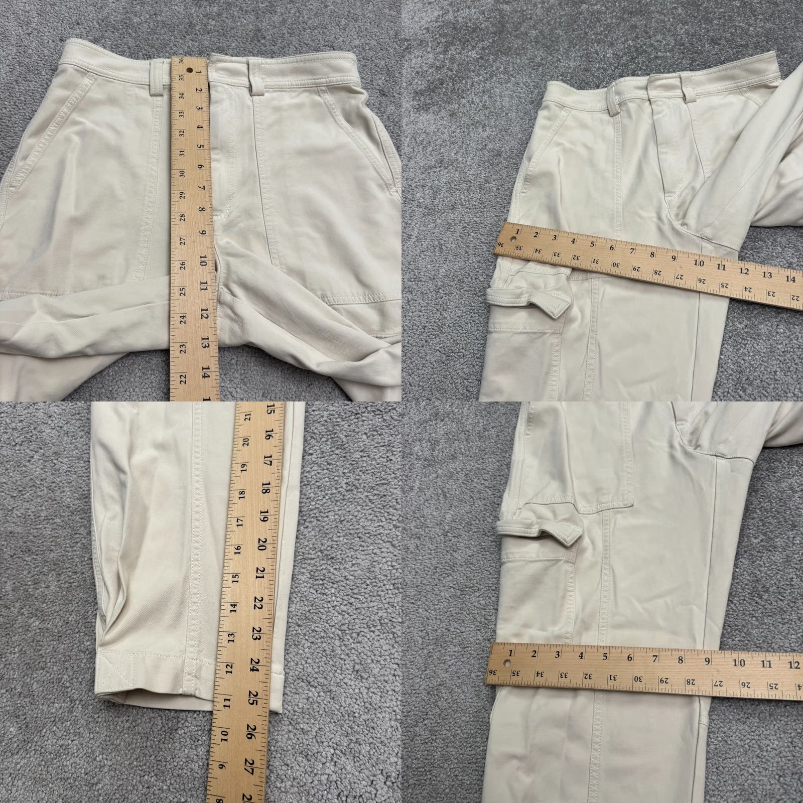 Banana Republic Banana Republic Cargo Tapered Utility Pants Womens 8 Beige High Rise Casual Size 30" / US 8 / IT 44 - 9 Thumbnail