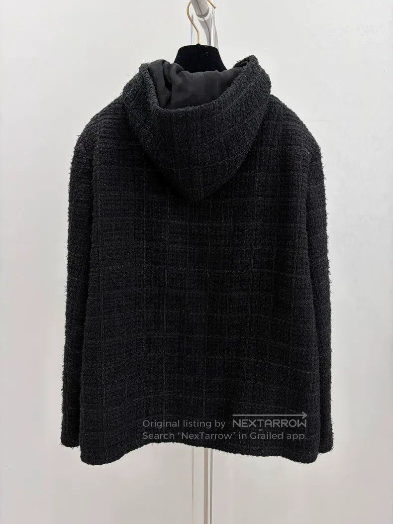 Chanel Chanel Black medium-long hooded woven multi-pocket jacket Size L / US 10 / IT 46 - 2 Thumbnail