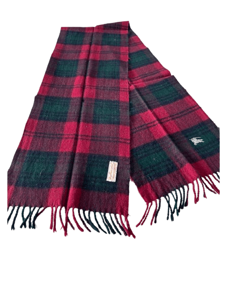 Burberry Burberrys Vintage Unisex Scarf Red 100% Cashmere Size ONE SIZE - 2 Thumbnail