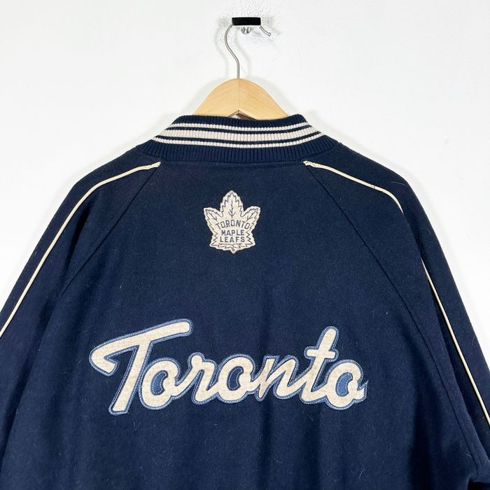 Vintage Vintage 90s Toronto Maple Leafs Patched Letterman Jacket | Grailed