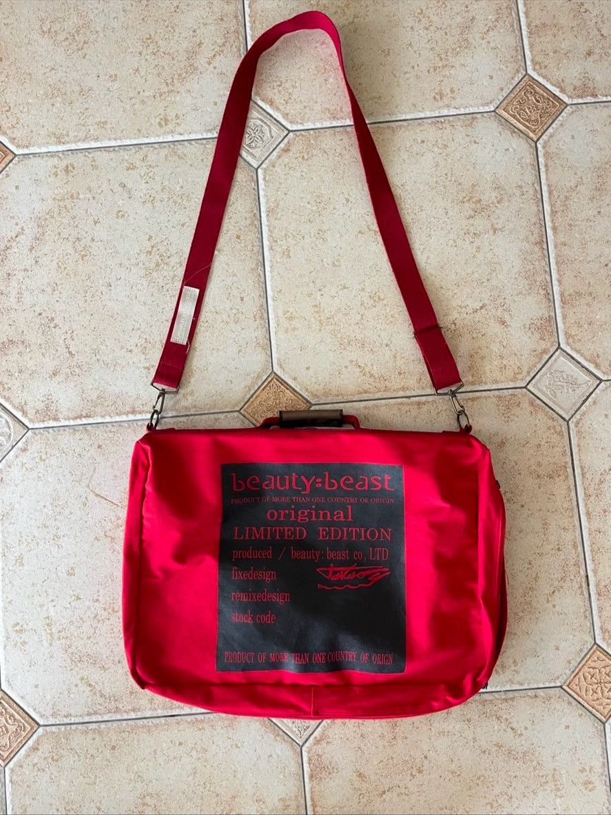 Beauty Beast beauty:beast Red & Black 2way Canvas Bag Oversized Size ONE SIZE - 3 Thumbnail