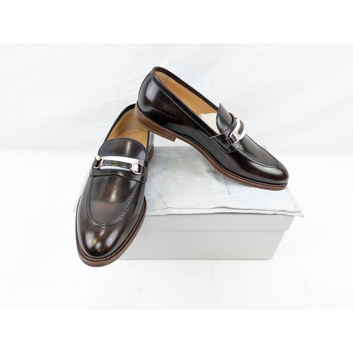 Brunello Cucinelli o1rshd1 Loafers Shoes in Brown Size US 12 / EU 45 - 18 Thumbnail