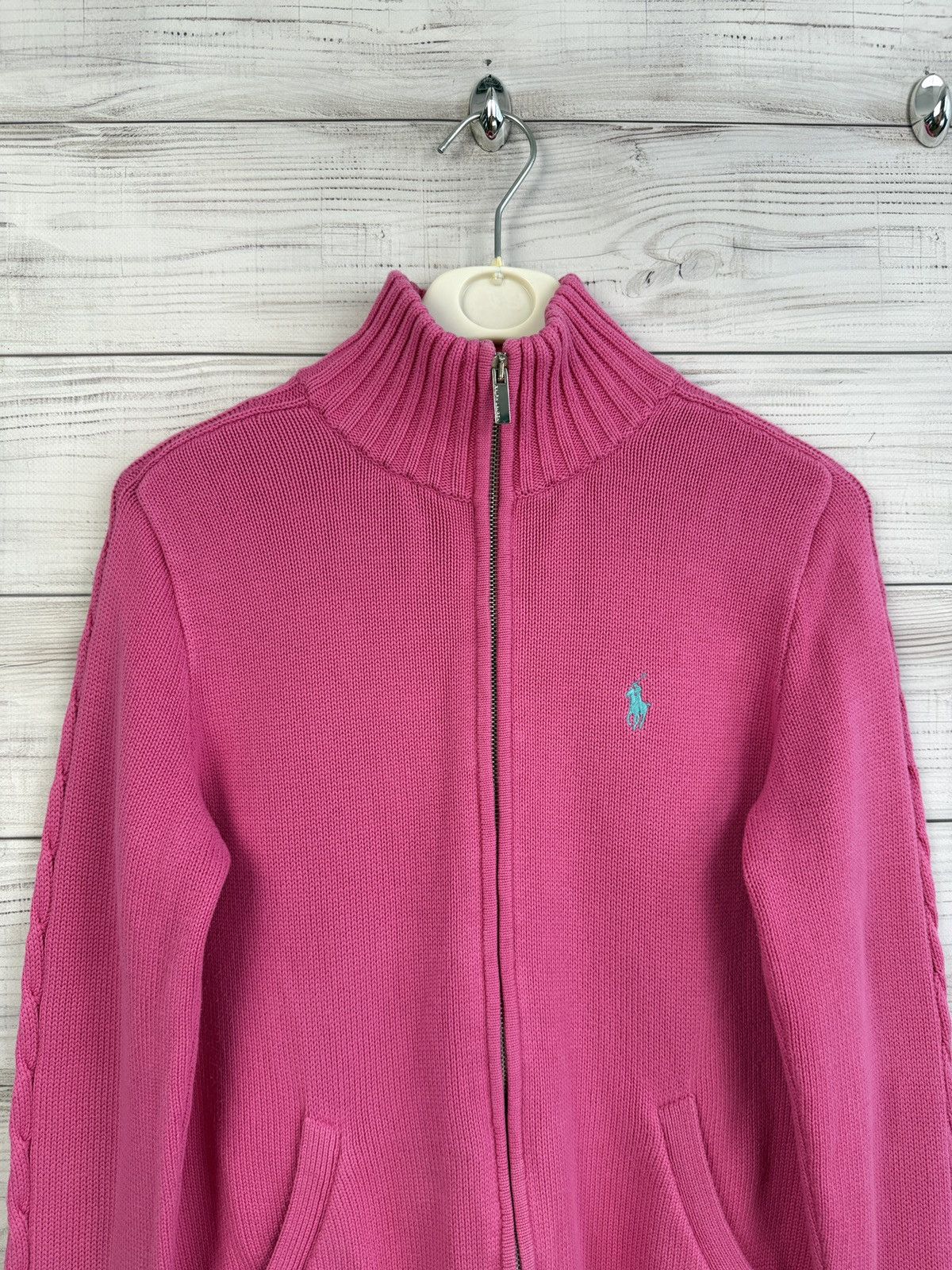 Polo Ralph Lauren 90s Polo Ralph Lauren Sport Vintage Knit Zip Sweater Size L / US 10 / IT 46 - 2 Thumbnail