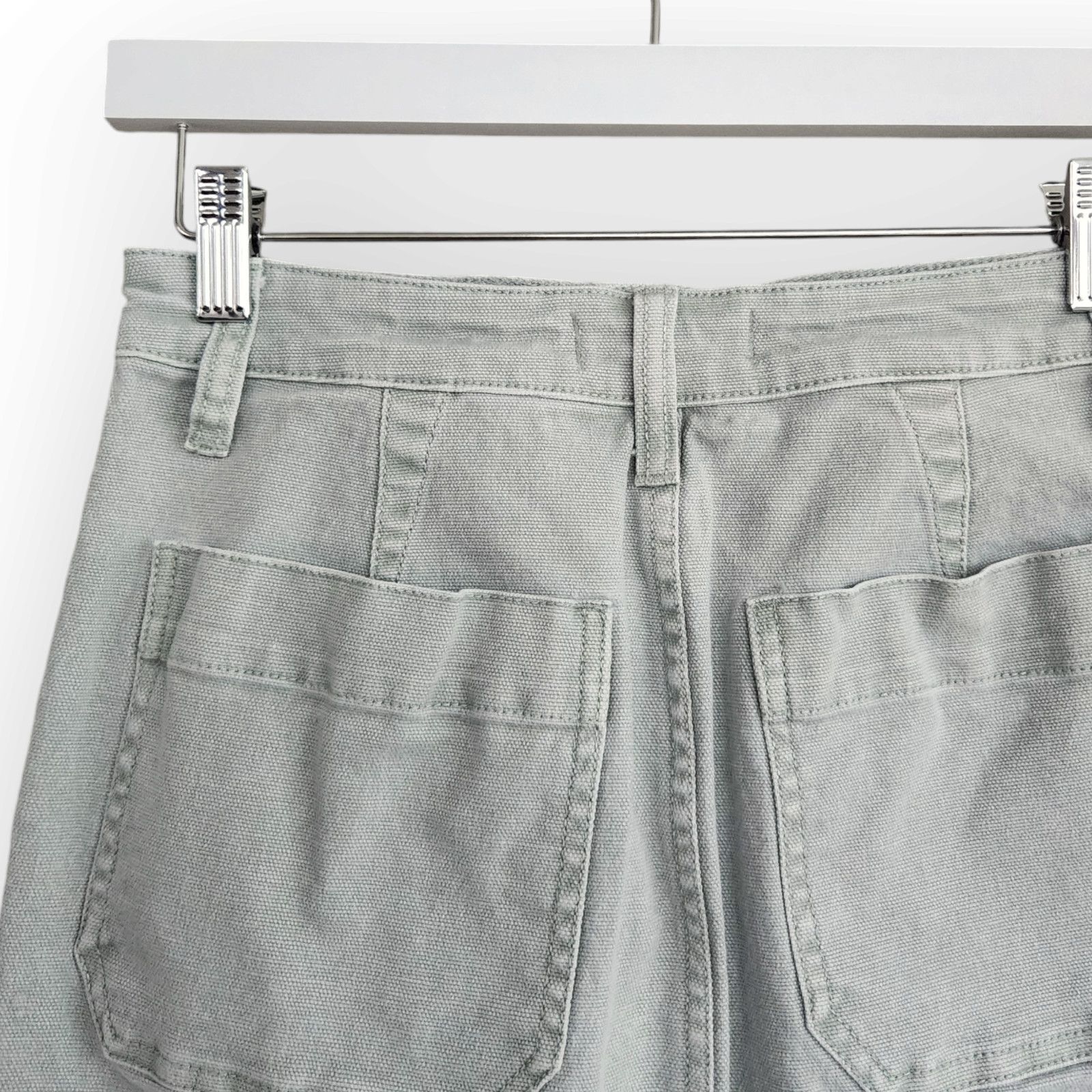Madewell Madewell Light Green High Waisted Jean Mini Skirt 26 Size 26" / US 2 / IT 38 - 5 Thumbnail