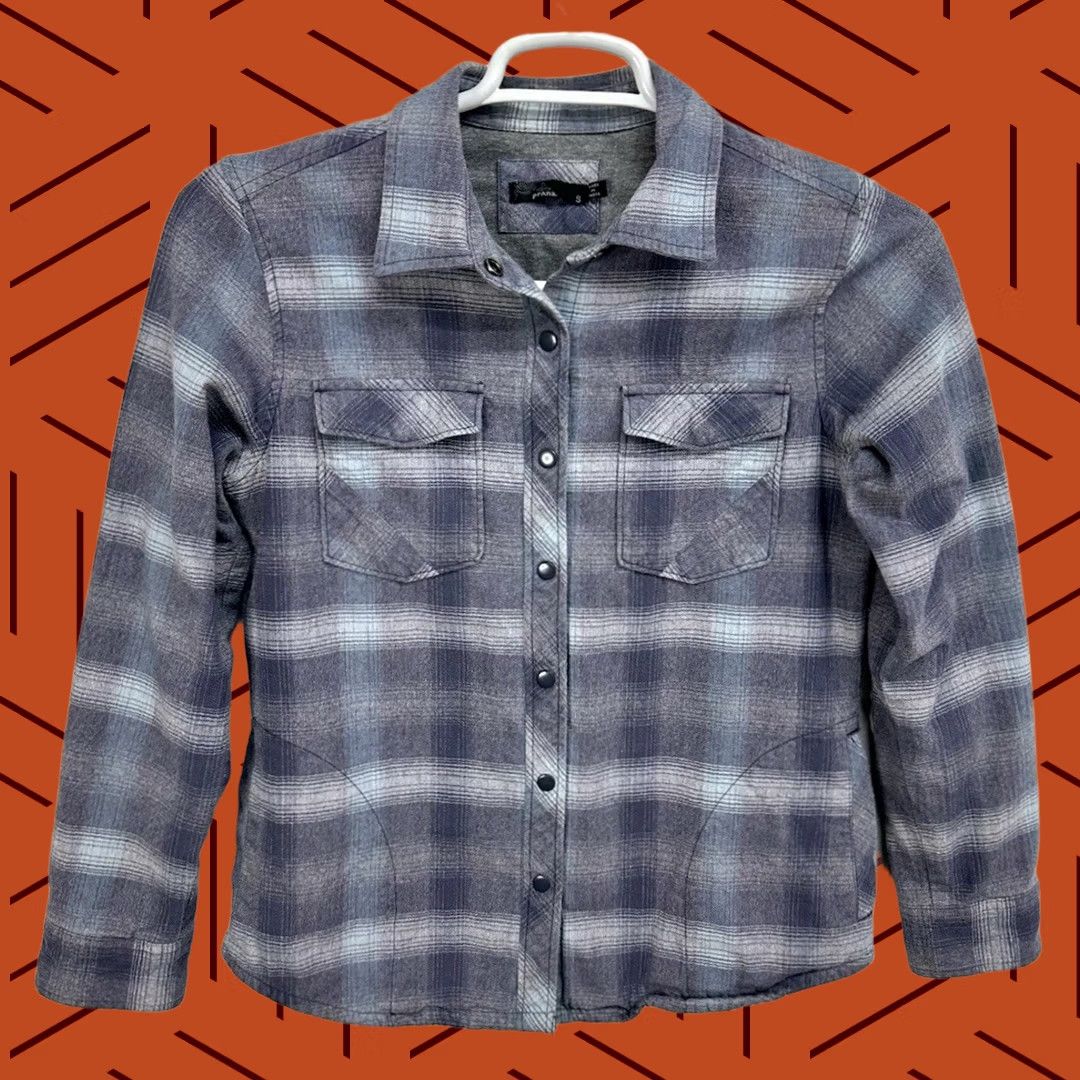 Prana Prana Charley Long Sleeve Shirt Shacket Lined Gray Blue Size Small Womens Size S / US 4 / IT 40 - 1 Thumbnail