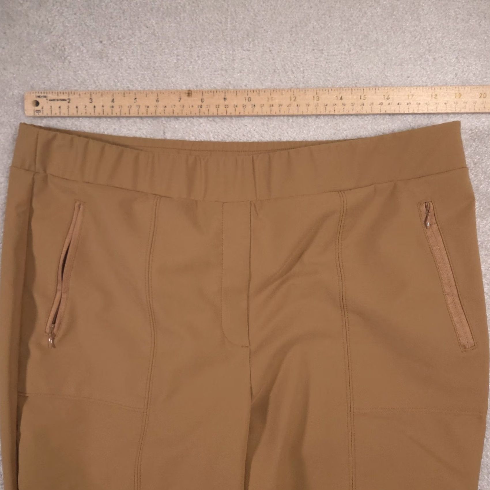 Vintage Lane Bryant Pants Womens 18 On the Go Mid Rise Ankle Nylon Blend Stretch Camel Size 40" / US 18 - 4 Thumbnail