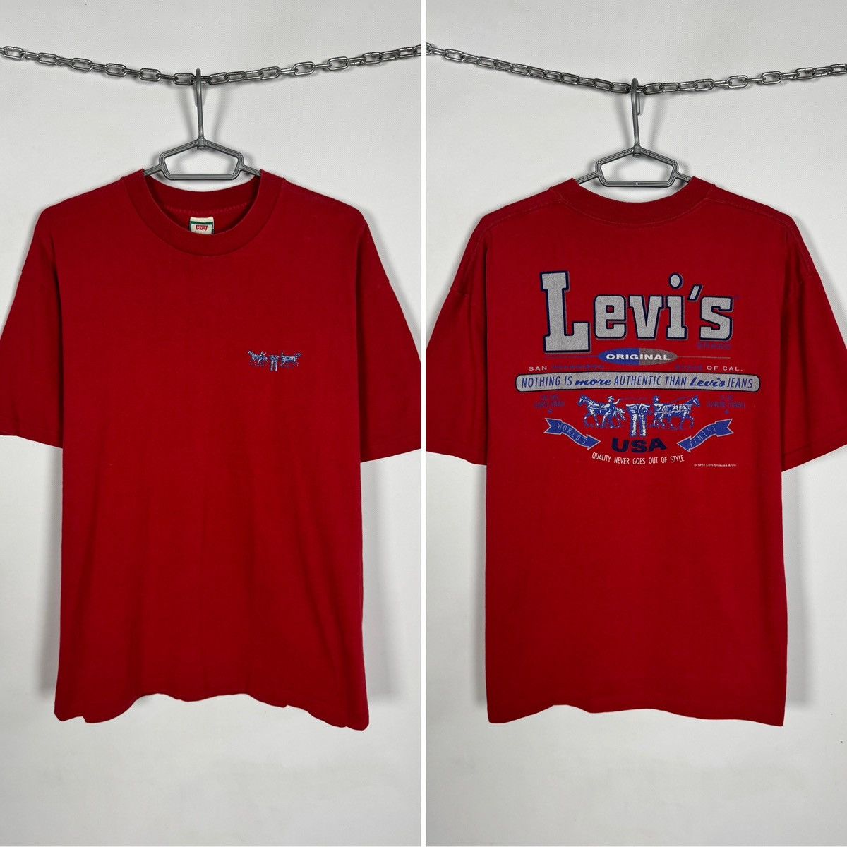Levi's Levis Vintage T-Shirt 1993 LeviStrauss USA Made Retro Size L Size US L / EU 52-54 / 3 - 1 Thumbnail
