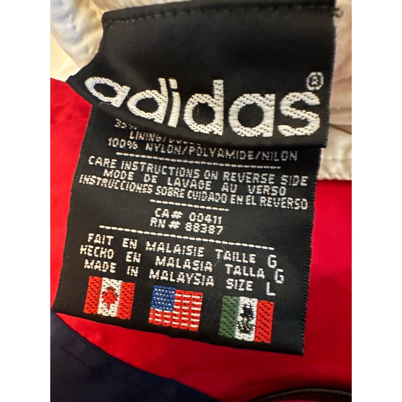 Adidas Adidas Vintage USA National Junior Squad Windbreaker, Size L Size US L / EU 52-54 / 3 - 6 Thumbnail