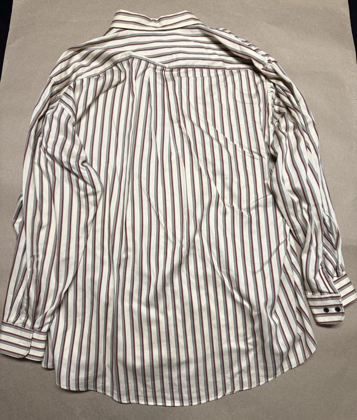 Burberry Burberry London Men's Long Sleeve Button-Up Shirt XXL Beige Size US XXL / EU 58 / 5 - 2 Thumbnail