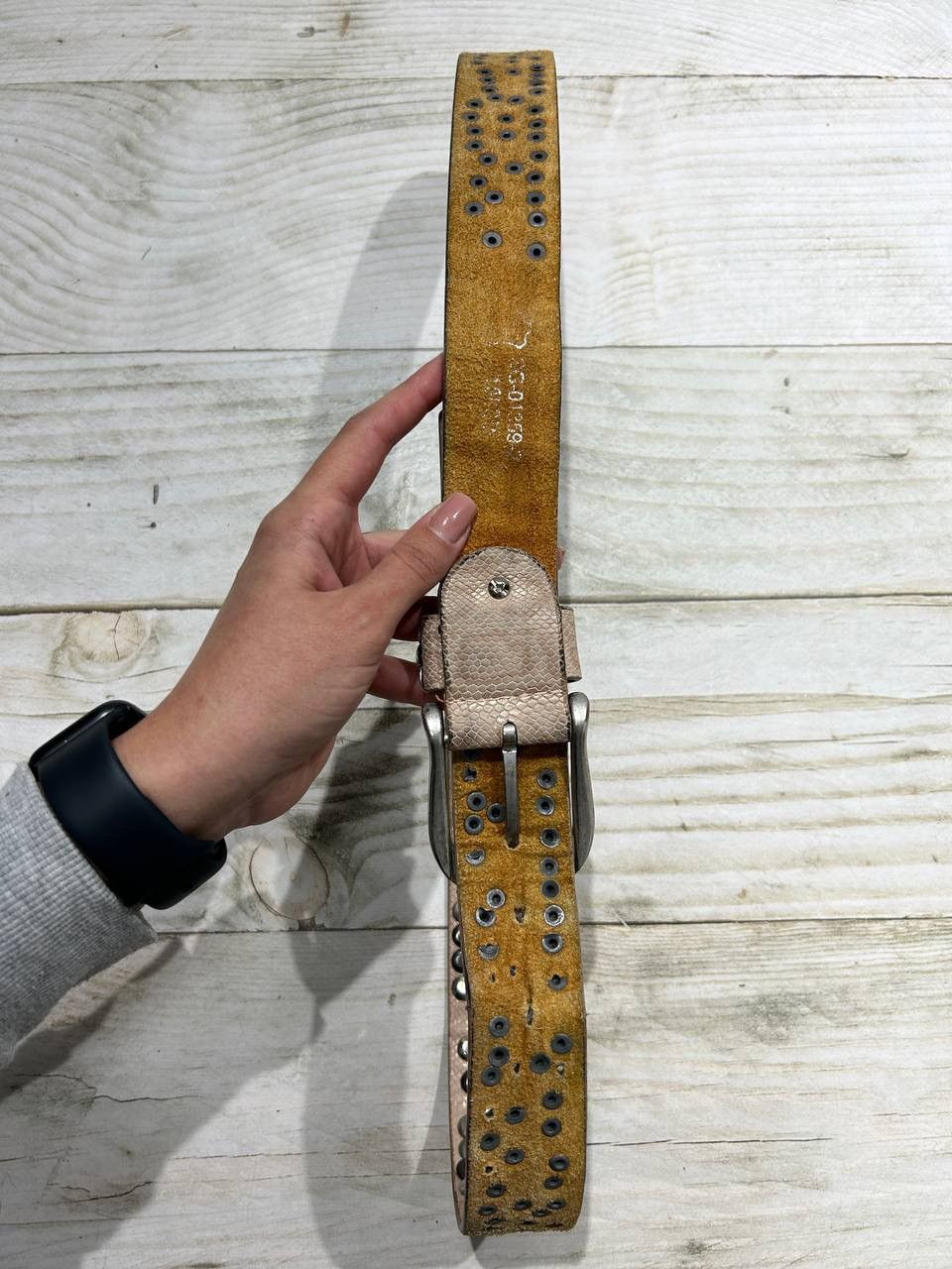 Vintage Vintage Belt Leather Punk Y2K BB Simons Style Metal Pink Size ONE SIZE - 10 Thumbnail