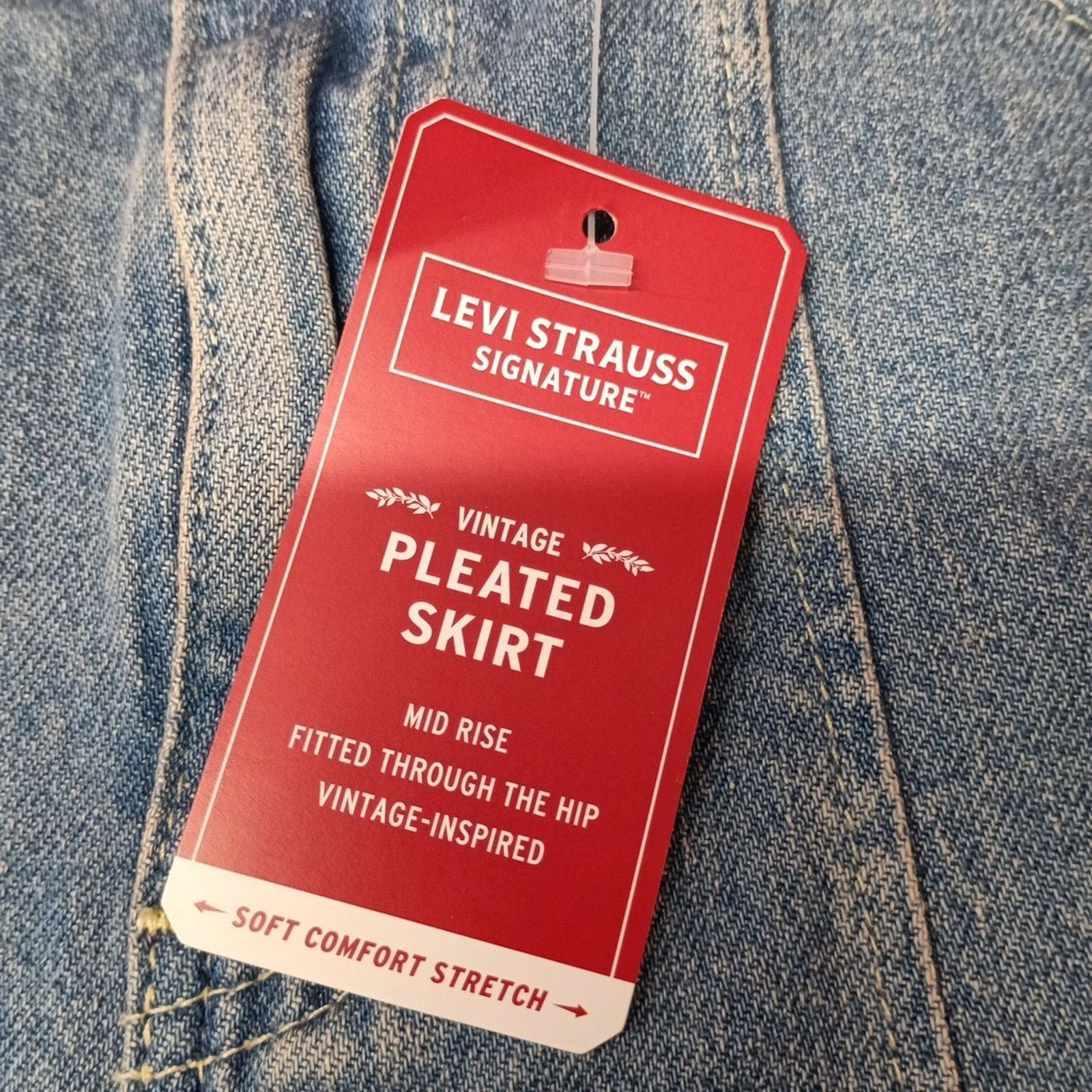 Levi's Levi Strauss Blue Denim Pleated Skirt Women's Size 0 W25 Size 25" / US 0 / IT 36 - 4 Thumbnail