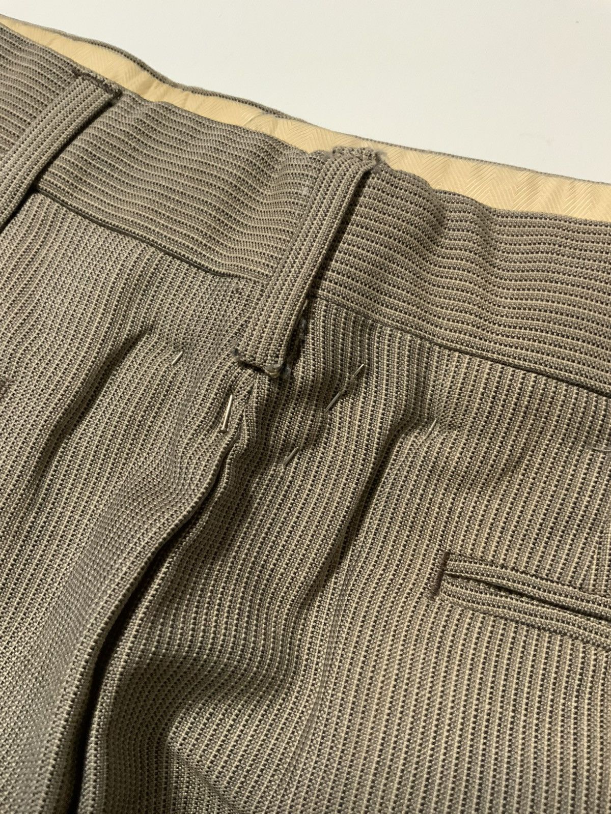 Vintage Vintage 50s 60s Gabardine Striped Talon Zipper Cuffed Pants Size US 31 - 11 Thumbnail
