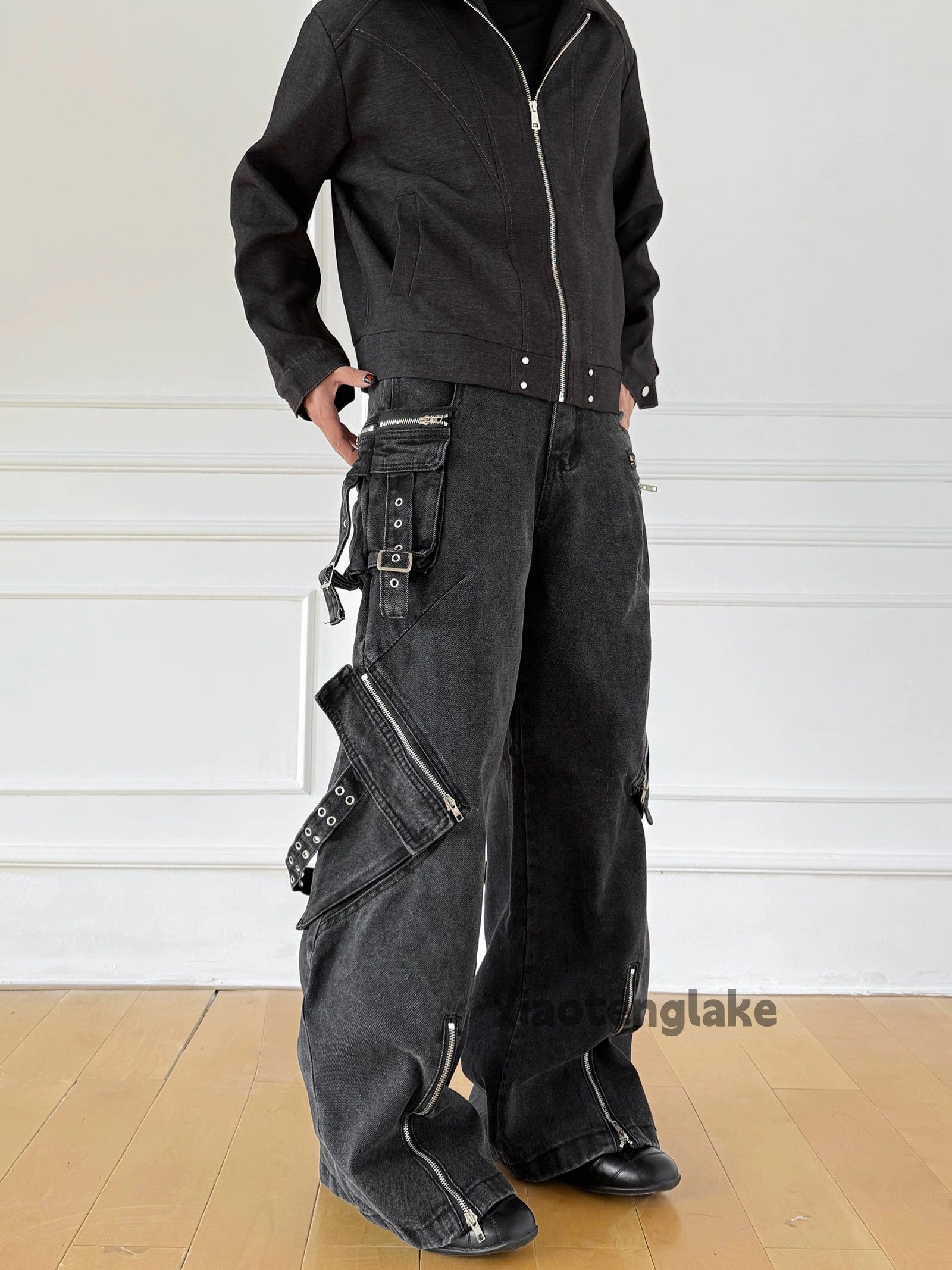 Vintage Unisex outdoor utility dance skate hiphop zipper jeans Size US 32 / EU 48 - 11 Thumbnail