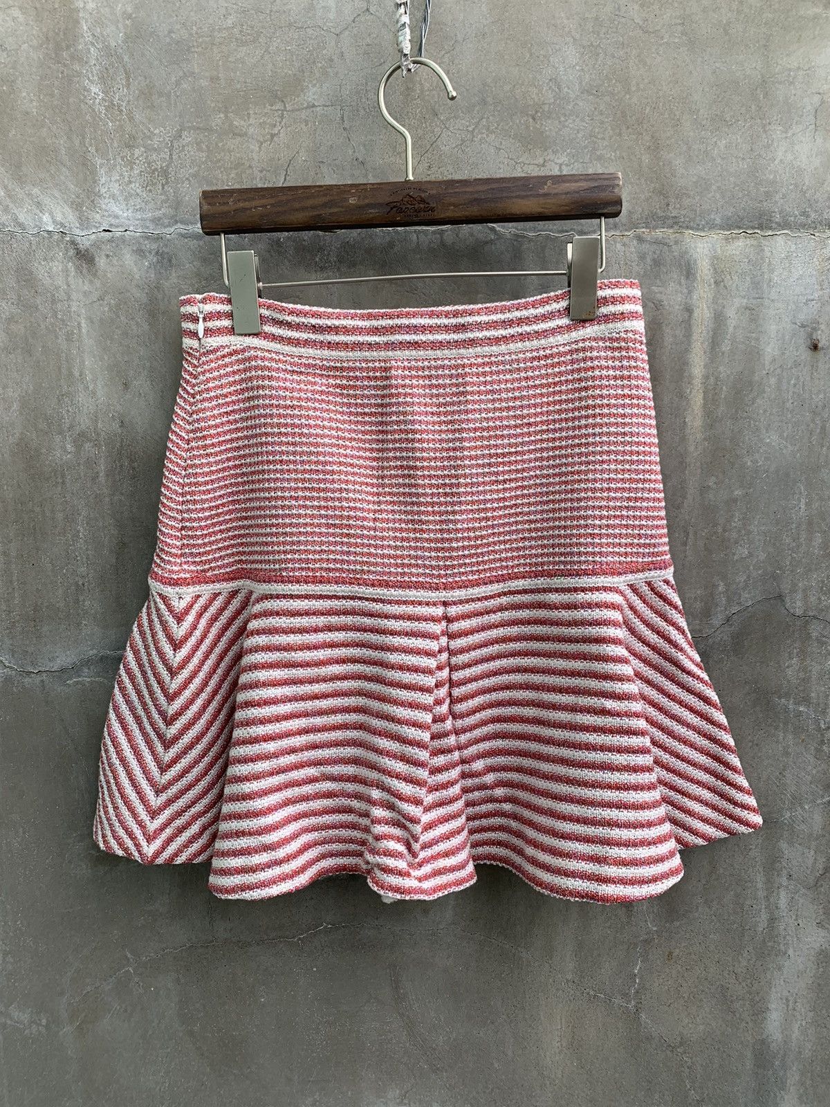 Chanel SS15 CC Logo Pearl Button Flared Skirt Size 26" / US 2 / IT 38 - 6 Thumbnail