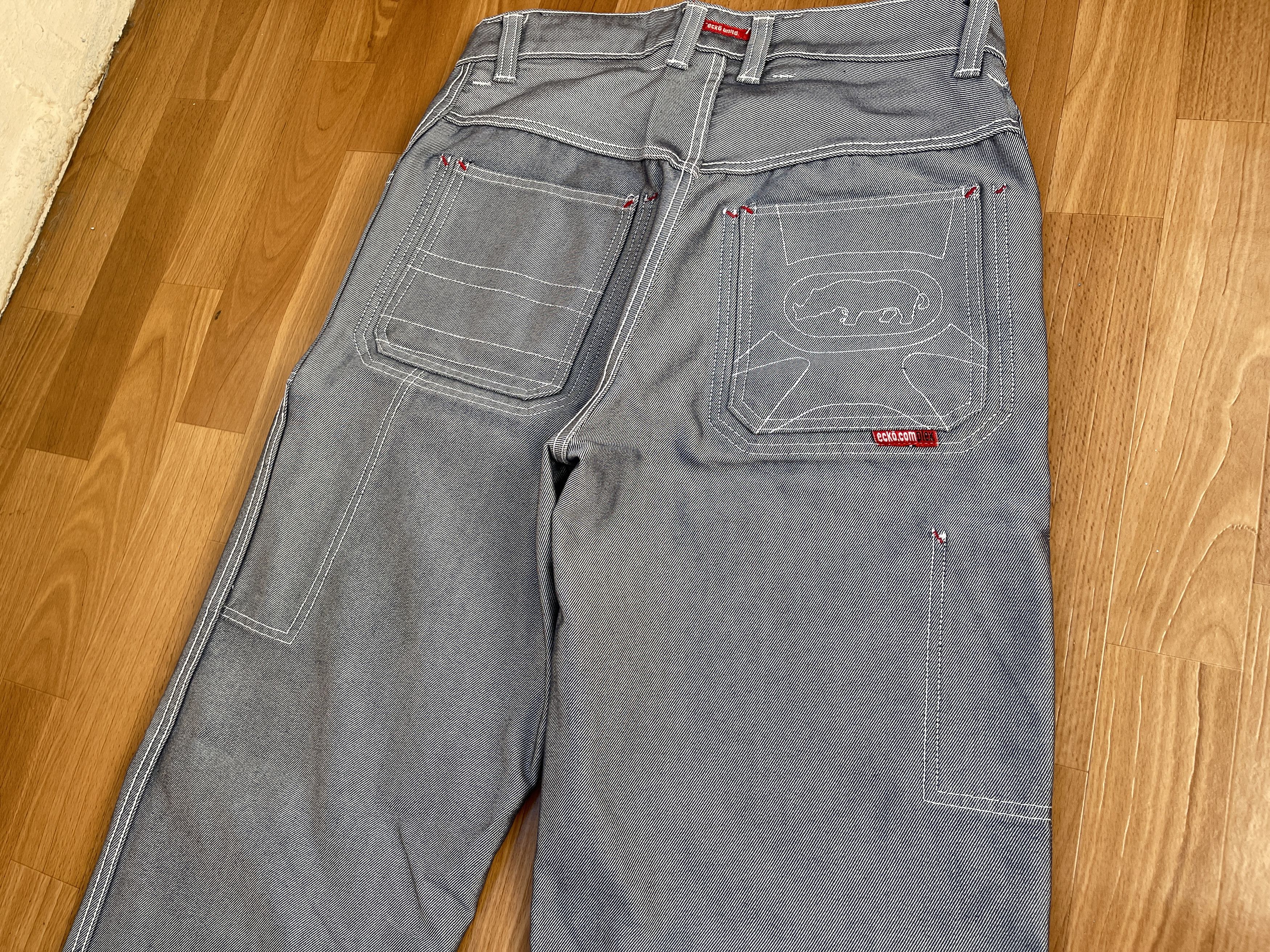 Ecko Unltd. Ecko Unltd jeans, shiny silver metallic vintage baggy Y2K 30 Size US 30 / EU 46 - 5 Thumbnail