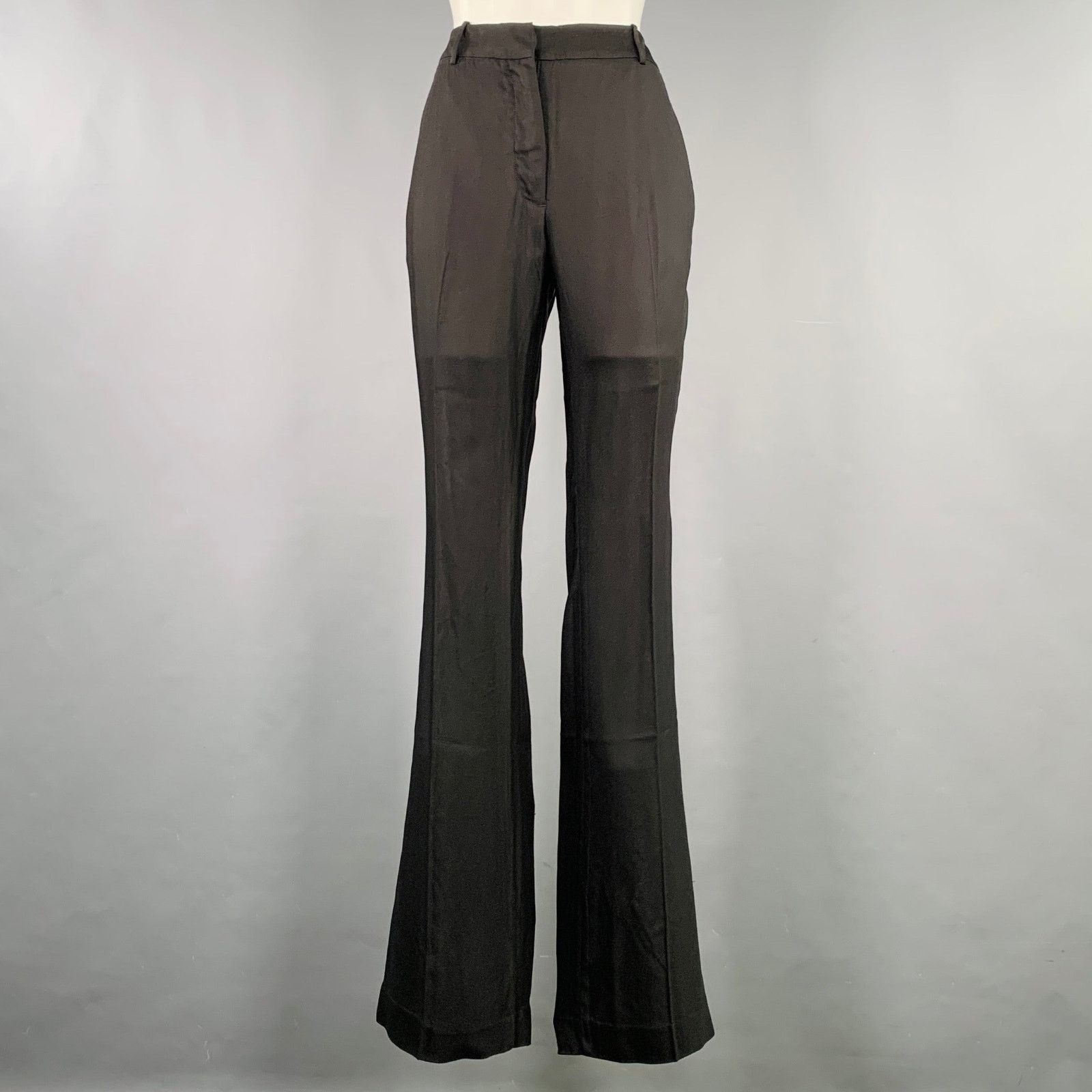 Rag & Bone Size 8 Donna Black Viscose Blend Straight Dress Pants Size 30" / US 8 / IT 44 - 1 Thumbnail