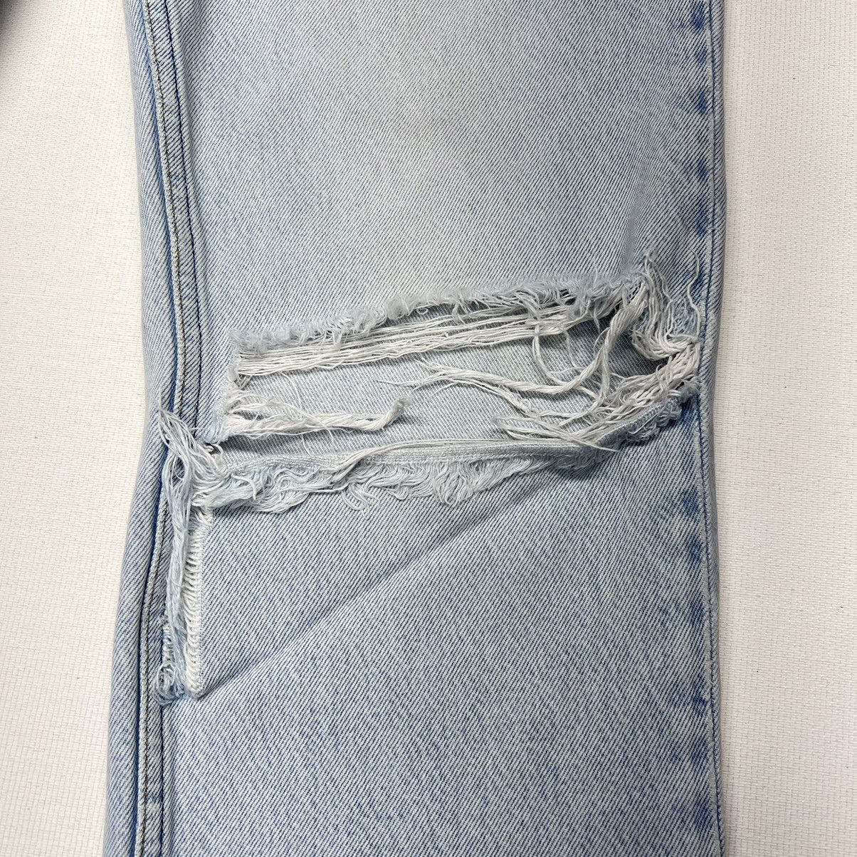 Reformation Reformation Jeans Blue Cynthia High Rise Relaxed Denim Rip Size 29" - 4 Thumbnail
