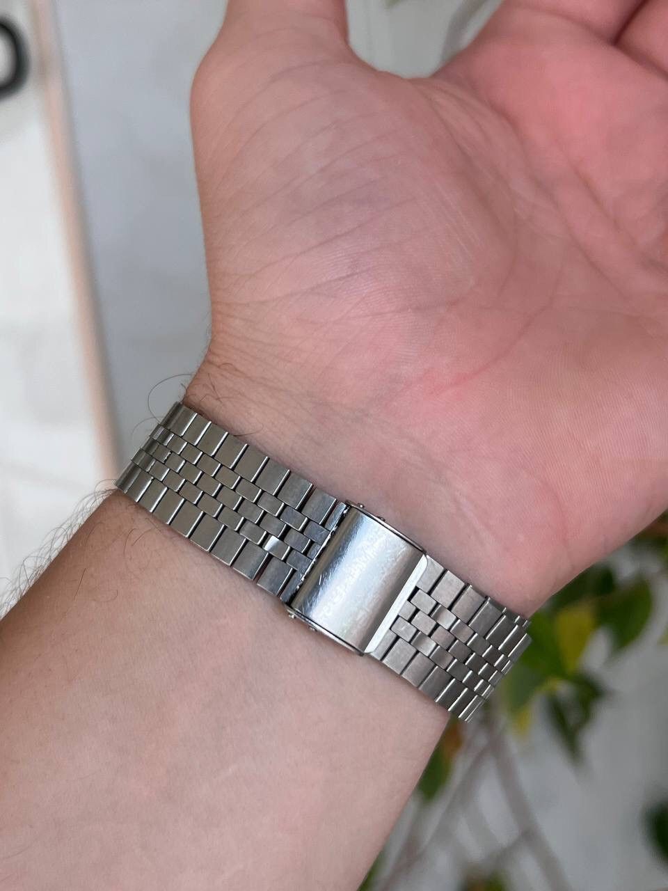 Canon × Japanese Brand 90s Canon Steel Metallic Chrome watch vintage Japan Style Size ONE SIZE - 4 Thumbnail