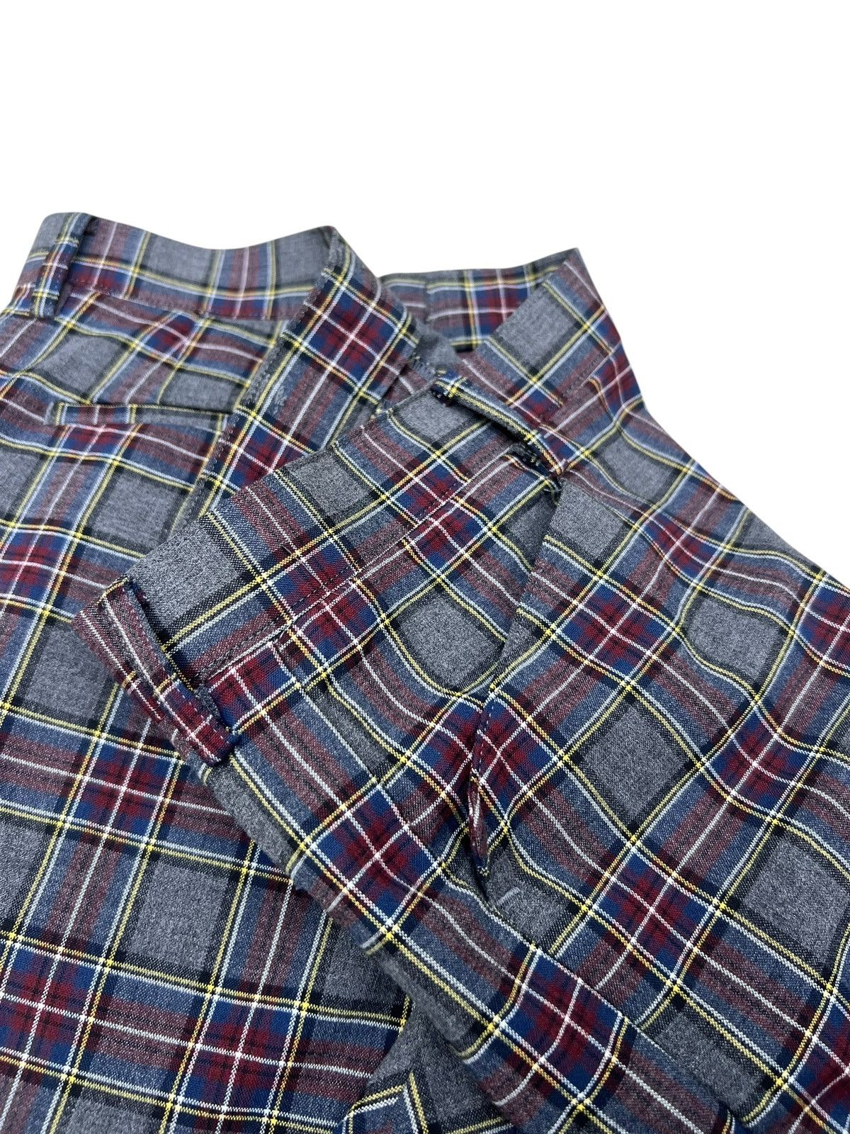 PPFM Vintage PPFM Rayon Polyester Blend Stretch Tartan Flare Pant Size US 31 - 18 Thumbnail