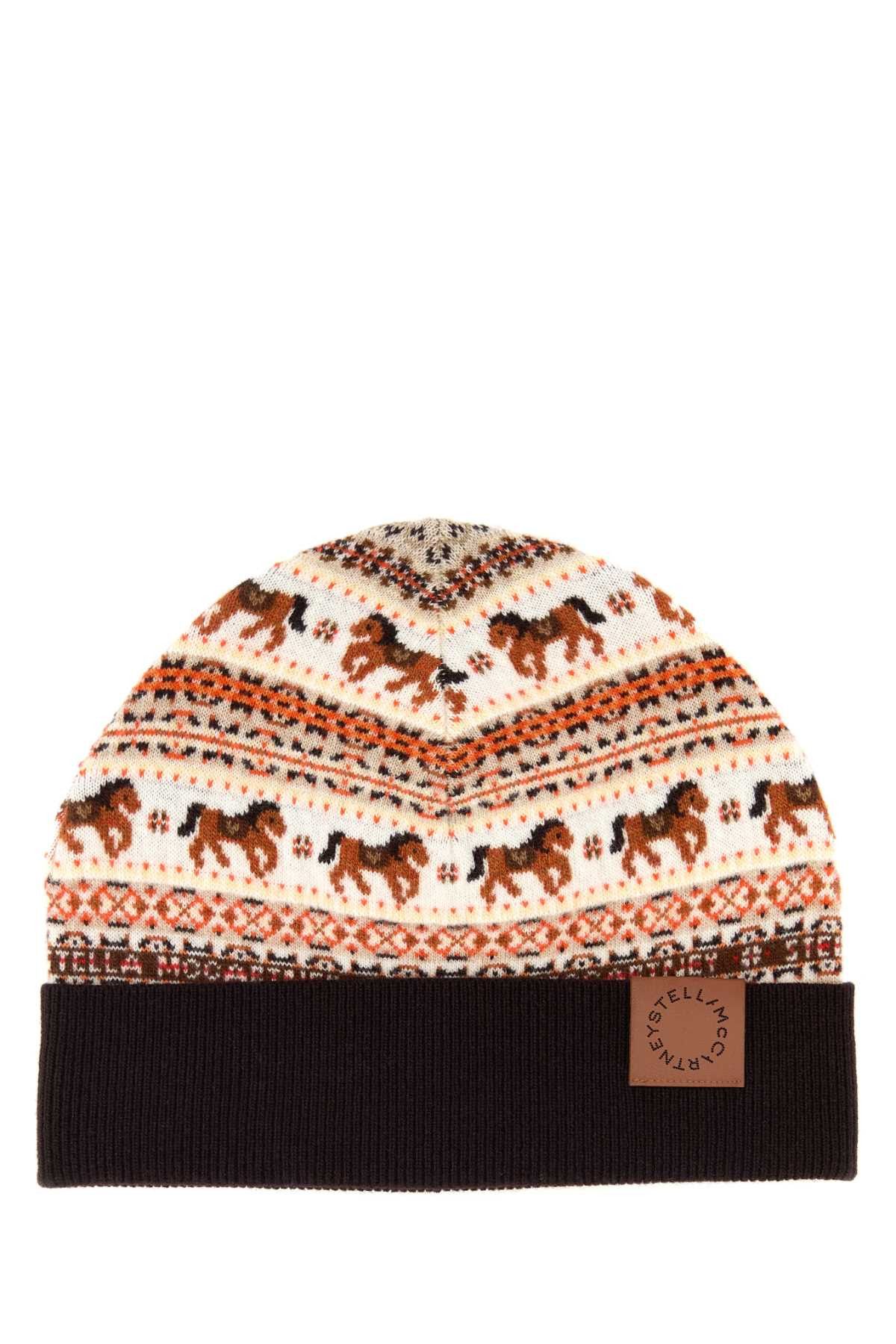 Stella McCartney Embroidered Wool Beanie Hat Size ONE SIZE - 1 Thumbnail