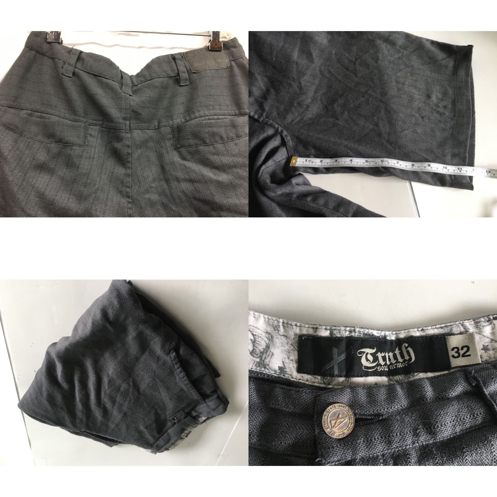 Vintage Truth Soul Armor Shorts Mens 32 Gray Summer Outdoors Cargo Pockets Regular Knit Fabric Size US 32 / EU 48 - 8 Thumbnail