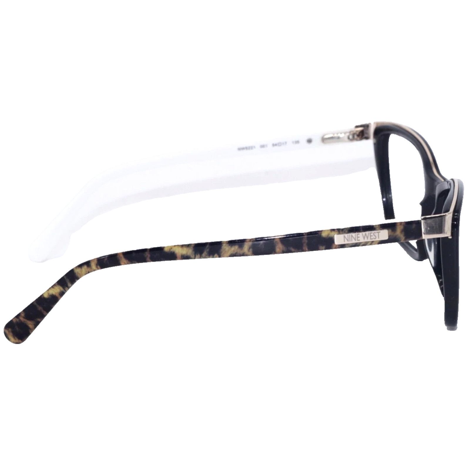Nine West NINE WEST NW 5221 001 BLACK WHITE EYEGLASSES FRAMES 54-17 Size ONE SIZE - 4 Thumbnail