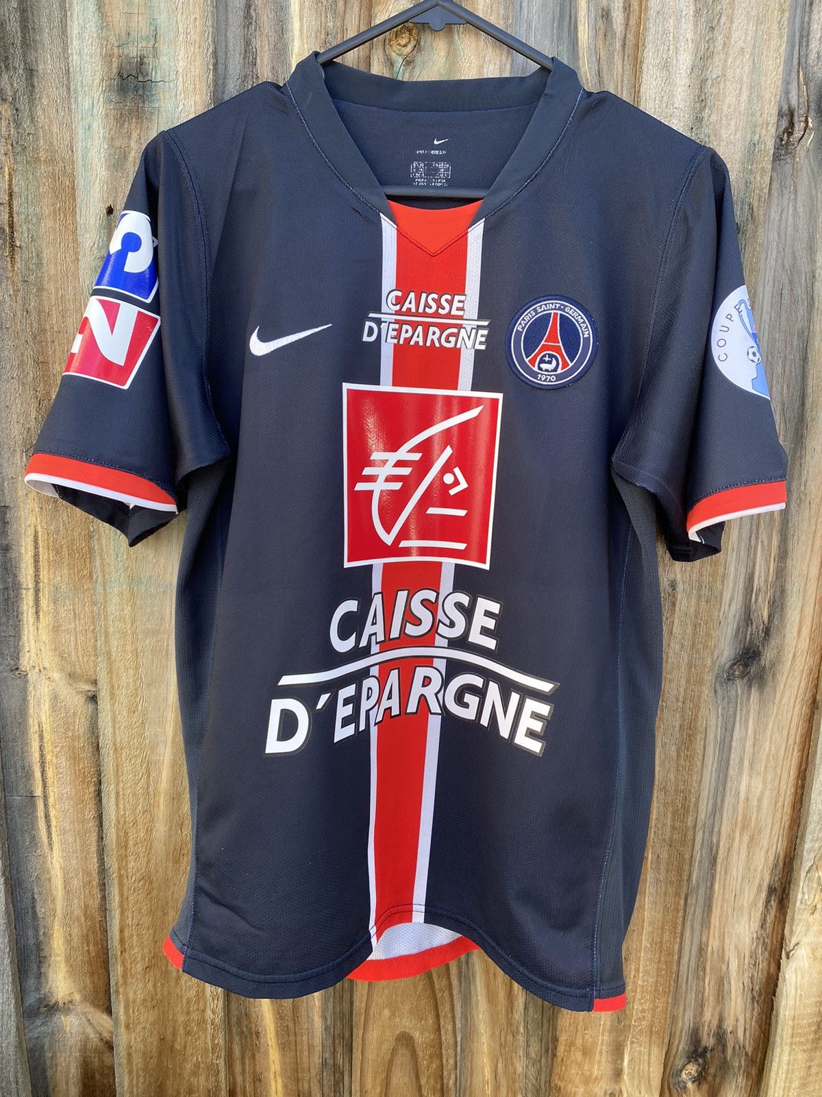 image of Nike Psg Home Jersey 2006/07 Coupe De France Season in Blue, Men's (Size XS)