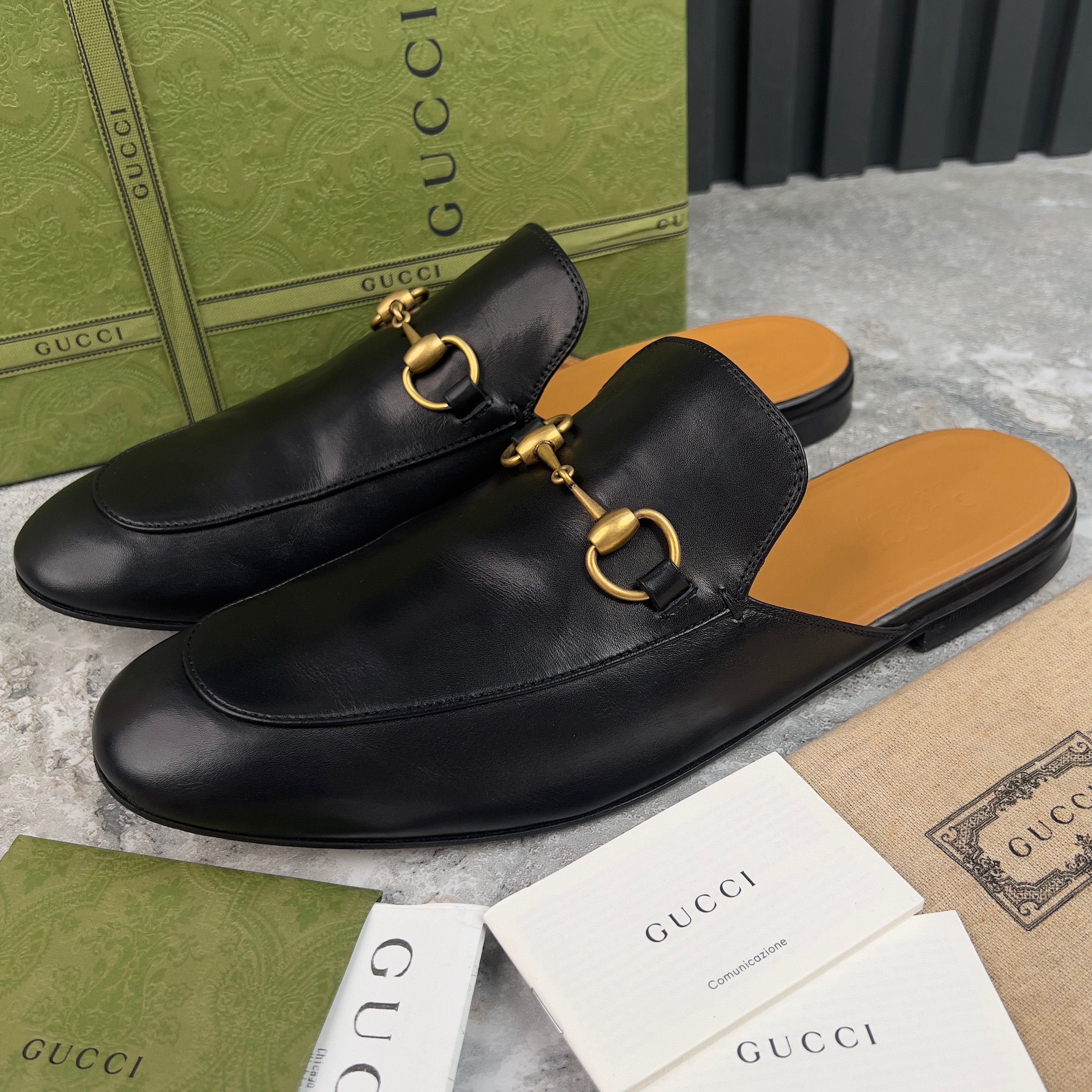 Gucci Princetown Horsebit Mule Black Leather Size US 10.5 / EU 43-44 - 1 Thumbnail