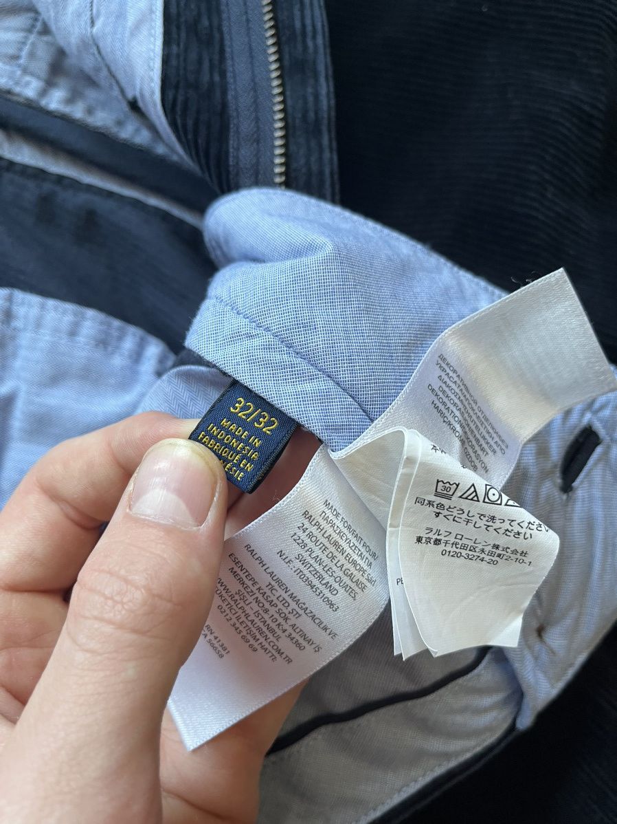 Polo Ralph Lauren Ralph Lauren Blue Corduroy 32/32 Stretch Classic Fit Pants Size US 32 / EU 48 - 8 Thumbnail