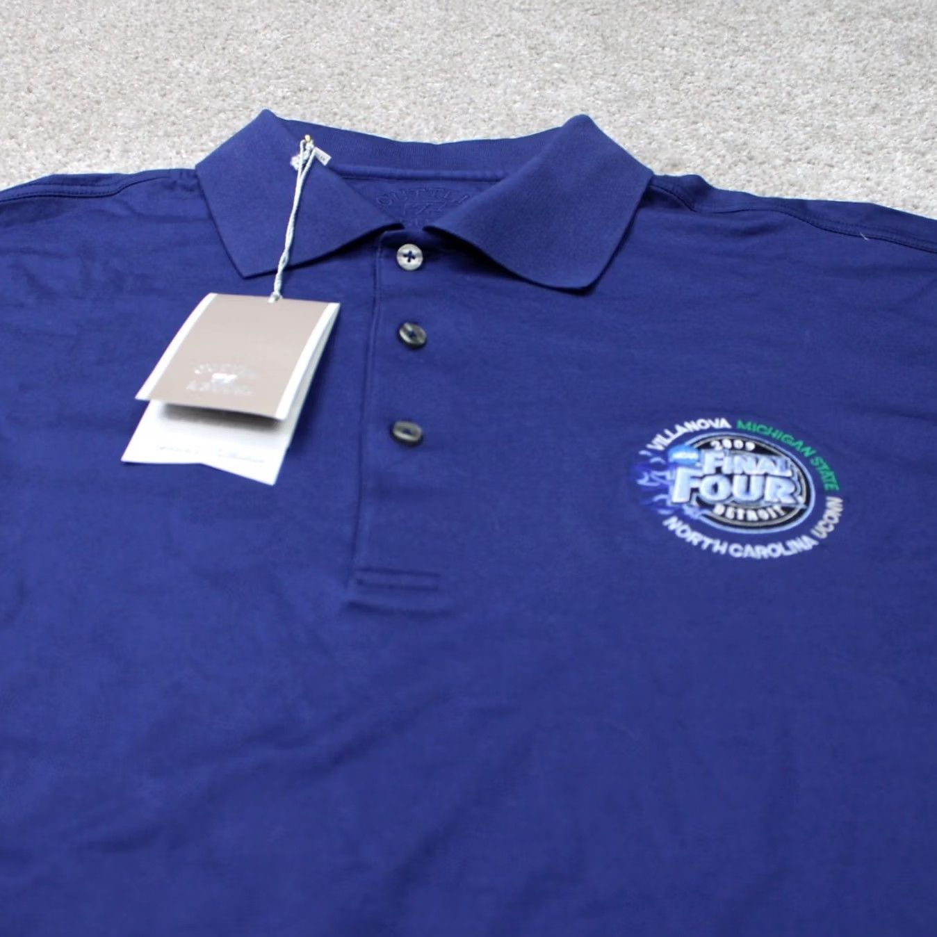 Cutter & Buck Cutter & Buck Signature Polo Shirt Blue Mens Large 2009 Final Four NWT Casual Short Sleeve Cotton Comfort Shirt Size US L / EU 52-54 / 3 - 4 Thumbnail