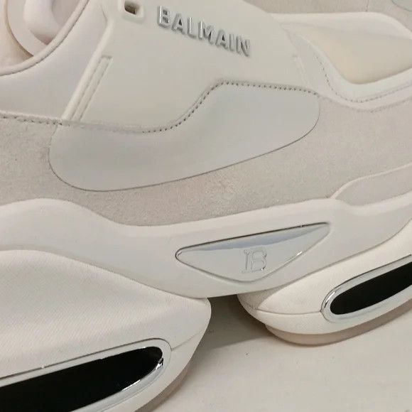 Balmain Balmain Men's White B-Bold Low-Top Sneakers - EU44/US11 Size US 11 / EU 44 - 8 Thumbnail