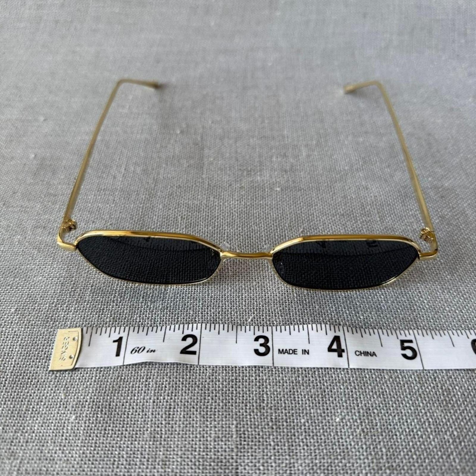 Other Sleek rectangle gold frame sunglasses MENS1 Size ONE SIZE - 5 Thumbnail