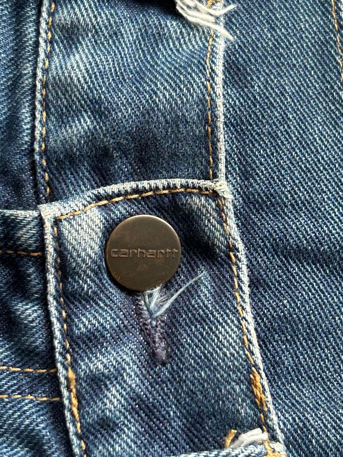 Carhartt Carhartt WIP Pontiac Pant Blue Denim Jeans – 31x32 Size US 31 - 7 Thumbnail