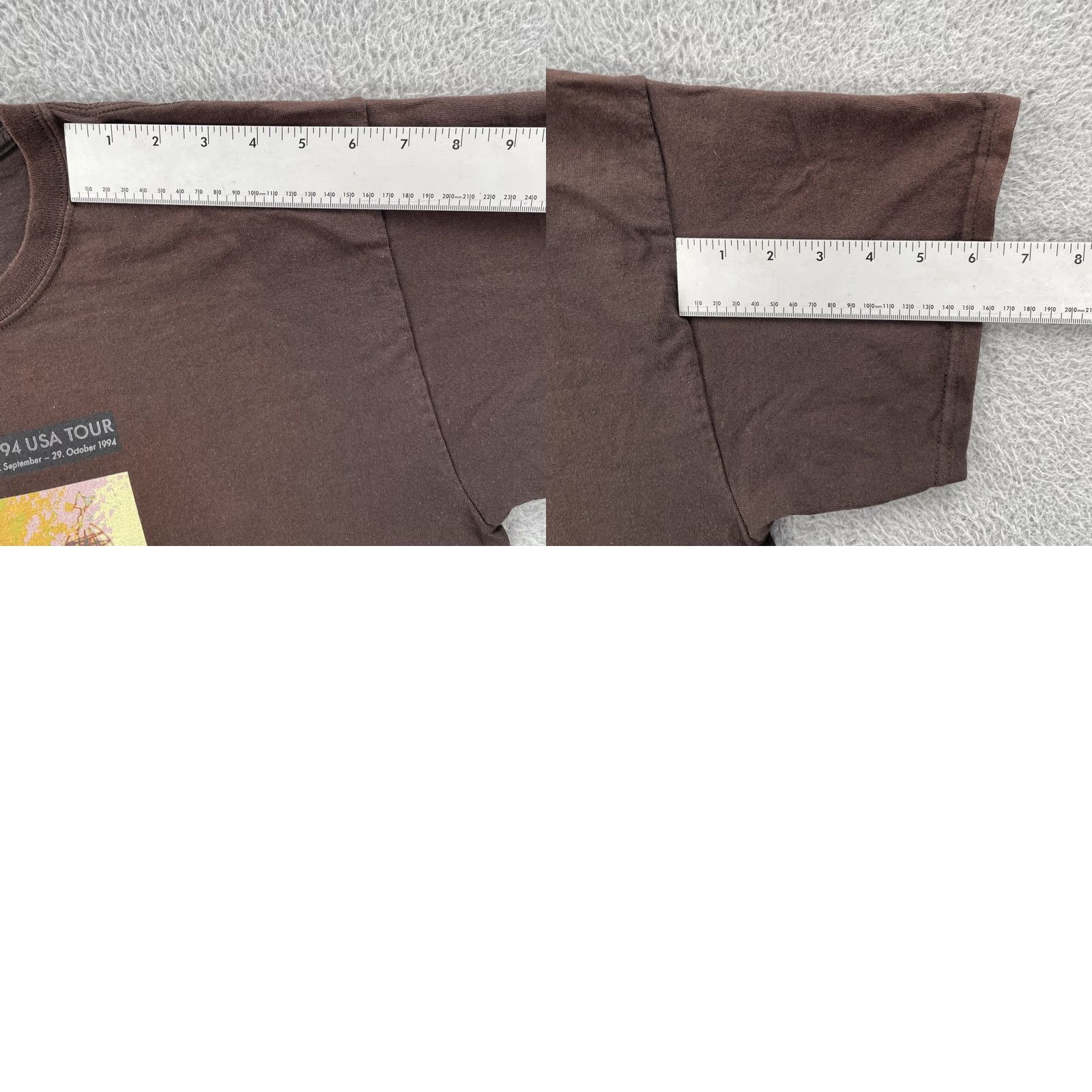 Vintage VINTAGE Ra Uru Hu 1994 USA Tour Mens L Brown T Shirt Graphic Print Hippie 90s USA Theme Mens Size US L / EU 52-54 / 3 - 9 Thumbnail