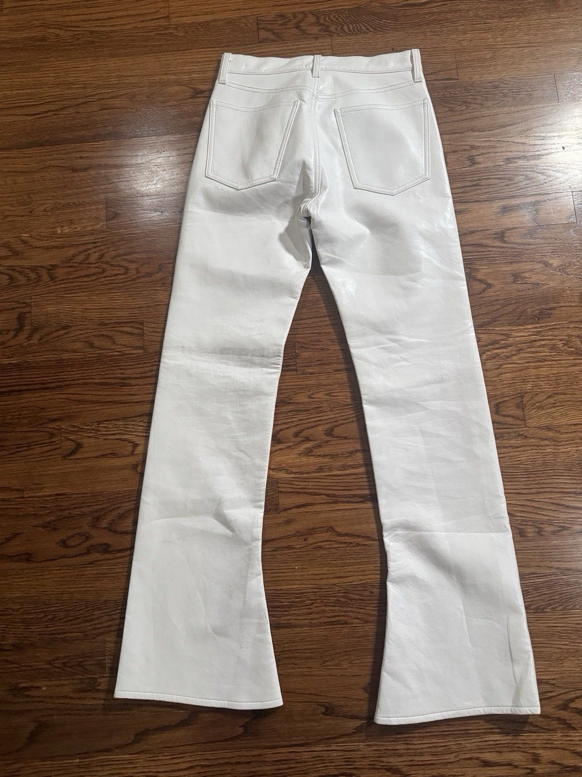 Agolde Womens AGOLDE Kick Boot Mid Rise Leather Jeans Size 27 Size 27" / US 4 / IT 40 - 2 Thumbnail