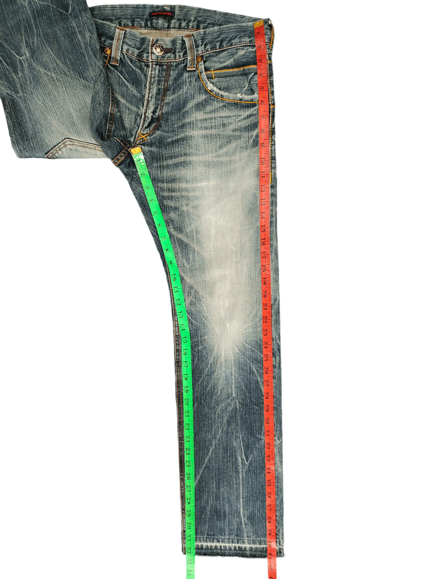 Comme des Garcons × Undercover Vintage Blue Way Japan Clawmark Distress Faded Jeans Size US 32 / EU 48 - 9 Thumbnail