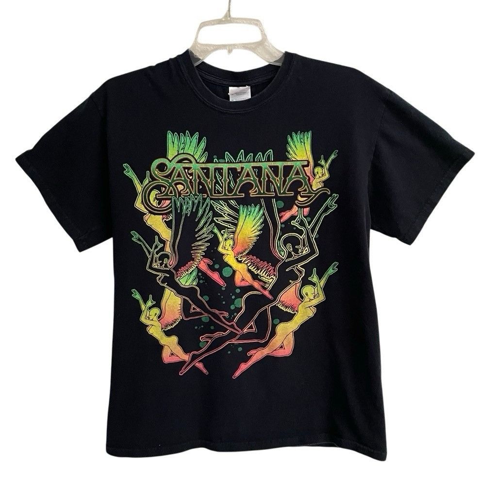 Gildan Vintage Carlos Santana T-Shirt Men’s M Black Supernatural Size US M / EU 48-50 / 2 - 1 Thumbnail